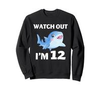 Thème de fête pour Le 12e Anniversaire de Shark, Watch Out I'm 12 Ocean Kid Sweatshirt