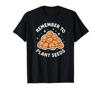 Thème de Jardinage « Remember to Plant Seeds » T-Shirt Graphique avec Valeur, Homme, Noir, XL