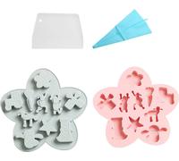 Thème de la ferme moule en silicone, deux pièces, fleur, moutons, camion, outils agricoles et d'autres formes de moule en silicone résistant à haute température, pour la ferme thème dim sum, pudding,