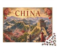 Thème de la Grande Muraille de Chine Puzzle 1000 Pièces, Jeu de Patience