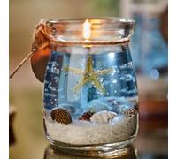 Thème de la mer Bleu Violet Rose Gel bougie, bougie de gel de coquillage marin fait à la main, bougie de gel marin coquillage bougie parfumée, thème de la mer cadeau souvenir pour les femmes(A)