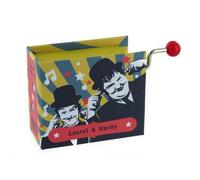 Thème de Laurel et Hardy - Boîte à musique à manivelle en carton en forme de livre avec mécanisme musical de 18 notes