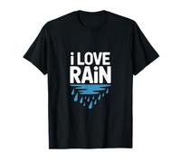 Thème de l'eau avec Inscription « I Love Rain Drip » T-Shirt