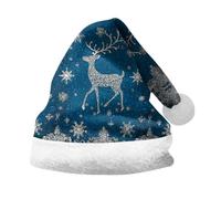 Thème de Noël Adulte Enfants Épais F Lap Chapeau de Noël Fête Double SI Ded Velvet Chapeau Bébé Hiver Garçon (B, 15-60 ans)
