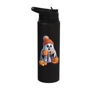 Thème d'Halloween avec un charmant fantôme effrayant O'Lantern Stainless Steel Insulated Water Bottle