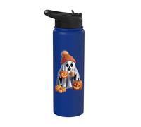 Thème d'Halloween avec un charmant fantôme effrayant O'Lantern Stainless Steel Insulated Water Bottle