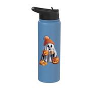 Thème d'Halloween avec un charmant fantôme effrayant O'Lantern Stainless Steel Insulated Water Bottle