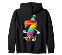 Thème Glace Arc-en-Ciel fondante 7ème Anniversaire Sweat à Capuche