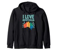 Thème I Love Australia Map Celebration Sweat à Capuche