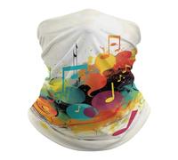 Thème Musical Abstrait Protection du Visage Ultra-Douce Écharpe Tube Étanche À La Poussière Bandana pour Moto Ski Vélo 25X50Cm