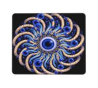 Thème Nazar Eidos Œil Grec Maléfique Mouse Pad Petit Tapis De Souris Gaming Bords Cousus Tapis De Souris pour Voyage Jeu Travail 25X30Cm