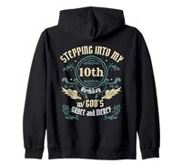 Thème Religieux « Stepping Into My 10th Birthday » Sweat à Capuche
