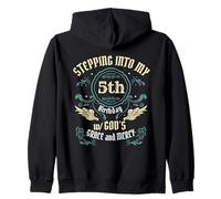 Thème Religieux « Stepping Into My 5th Birthday » Sweat à Capuche