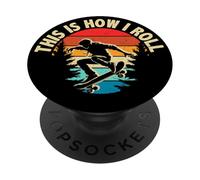 Thème rétro « This is How I Roll Cool Skater » PopSockets PopGrip Adhésif