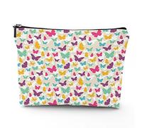 Thème tendance, trousse de voyage, trousse de maquillage, objets de mode avec chaussures à talons hauts, trousse de maquillage en lin, excellent cadeau pour les voyages, violet blanc, 17,8 x 22,9 cm,