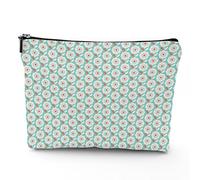 Thème tendance, trousse de voyage, trousse de maquillage, objets de mode avec chaussures à talons hauts, trousse de maquillage en lin, excellent cadeau pour les voyages, violet blanc, 17,8 x 22,9 cm,