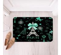Thème Tour Eiffel Et Nœud Papillon Mignon À Paris Tapis Rbsorbe La Saleté Tapis D'Entrée Lavable Tapis De Porte D'Entrée pour Bienvenue Chambre Porte 40x60Cm