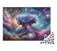 Thème Univers Zodiac Puzzle Papier Épais 1000 Pièces Adultes Entraînement Mental Motif Zodiac Puzzle Papier Décoration Maison Cadeau 70x50cm/1000pcs