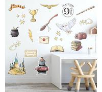 Themed - Autocollant Mural Officiel Harry Potter | Ensemble d'Icônes Aquarelle Wizarding World Art (60 x 30 cm)