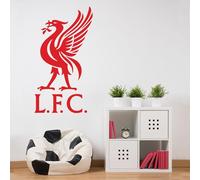 Themed Sticker mural Liverpool FC - Sticker mural motif foie et oiseau + autocollant LFC (90 cm de hauteur x 50 cm de largeur)
