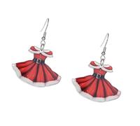 Thèmes de Noël Boucles d'oreilles en verre à vin Boucles d'oreilles uniques Robe de Noël Parfait pour les fêtes de vacances et les accessoires de rassemblement, taille unique, Comme décrit