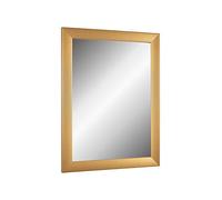 TheMIRROR - Miroir mural encadré en verre véritable 100 x 40 cm - Fabriqué sur mesure en or simple Idéal comme miroir de couloir ou de salon - Avec crochets en métal et matériel de montage
