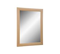 TheMIRROR - Miroir mural encadré en verre véritable 65 x 70 cm - Fabriqué sur mesure en érable - Idéal comme miroir de couloir ou de salon - Avec crochets en métal et matériel de montage