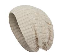 Thenice Bonnet Tricoté Femme Chapeau Hiver Cap Fille Chaud Béret (Beige)