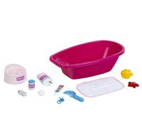 Klein Baignoire bébé Princess Coralie 1663 - Grand modèle 51 cm Rose avec accessoires (12 pièces)