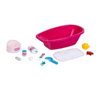 Theo Klein 1675 Baby Coralie Set Baignoire | pour poupées jusqu'à 35 cm | Nombreux Accessoires de puériculture | Dimensions : 50 cm x 27 cm x 15 cm | Jouet pour Enfants à partir de 3 Ans