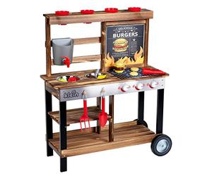 Theo Klein 2368 Beach Picnic Cuisine d'été de Campagne de Barbecue, en Bois