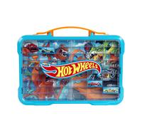 Theo Klein 2408 Hot Wheels Valise-Vitrine de Collection, Espace pour 54 Voitures, Logo Hot Wheels Lumineux, avec poignée de Transport Pratique, Jouet pour Enfants à partir de 3 Ans