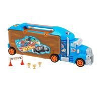 Theo Klein 2474 Hot Wheels Camion-mallette de transport I Mallette d'une grande stabilité pour 24 petites voitures et 2 camions I Jouet pour enfants à partir de 3 ans