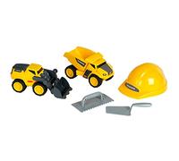 Theo Klein 2497 Volvo Power - Kit de Chantier I avec Camion-Benne et chargeuse sur pneus I Outils et Casque de Chantier I Jouet pour Enfants à partir de 3 Ans