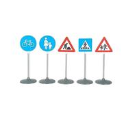 Theo Klein Set de panneaux de signalisation 2993 - 5 pièces, hauteur env. 70 cm, dès 3 ans