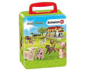 Theo Klein 3113 Schleich Farm World - Mallette pour Collection 18 Animaux de Ferme
