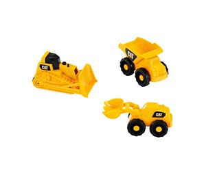 Theo Klein 3236 Caterpillar Set engins de Chantier I avec Camion à Benne basculante, Camion Bulldozer et Chenille I Jouet pour Enfants à partir de 18 Mois