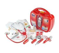 Theo Klein 4353 Mallette médecin I Avec blouse docteur, stéthoscope avec vraie fonction d'amplification et téléphone portable avec bruitage I Dimensions : 28 cm x 24,5 cm x 8,5 cm I Jouet pour enfants à partir de 5 ans