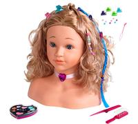 Theo Klein 5240 Tête à maquiller et à coiffer « Sophia » | Avec barrette, maquillage testé dermatologiquement, et de nombreux autres accessoires pour des coiffures et des maquillages tendance | Dimensions : 23,5 cm x 13 cm x 27 cm | Jouet pour enfants à partir de 3 ans