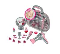 Theo Klein 5855 Mallette de coiffure avec sèche-cheveux Braun, miroir, peigne et accessoires, à piles, 27,5 cm x 11 cm x 22,2 cm, jouet enfant 3 ans et plus