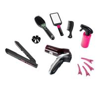 Theo Klein 5873 Mégaset de coiffure Braun Satin Hair 7 | Avec lisse|cheveux, brosse et de nombreux autres accessoires | Sèche|cheveux à piles | Dimensions de l'emballage : 48 cm x 8 cm x 26 cm | Jouet pour enfants à partir de 3 ans