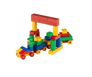 Theo Klein 658 Manetico Méga-Set | 98 briques aimantées de forme et couleurs différentes | 12 fiches-modèles | Jouet pour enfants à partir d'un an