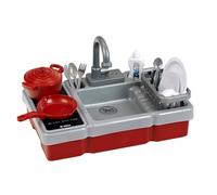 Theo Klein 7110 Bosch Mini-Cuisine pour Enfants I Évier avec Fonction de pompage du Robinet I Plaque de Cuisson avec lumière & Son I Vaisselle et ustensiles de Cuisine Inclus