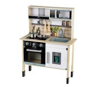 Theo Klein 7186 Cuisine de Jeu Miele, Bois (MDF), Midi 2, Blanc,Cuisine en Bois avec Module Son et lumière,Accessoires de Haute qualité,Jouet pour Enfant à partir de 3 Ans