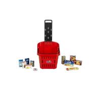 Theo Klein 7256 Panier de Courses à roulettes Garni, en Plastique de Haute qualité, avec poignée de Transport Pratique, Jouet pour Enfants à partir de 2 Ans