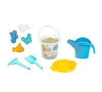 Theo Klein 7620 Set de Plage - Monde Aquatique, avec Tamis et Arrosoir, avec Moules à Sable, Pelle et Râteau, Plastique Recyclé, Anti-UV, Jouet pour Enfants à Partir de 18 Mois