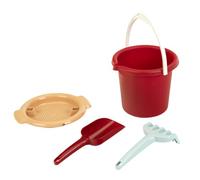 Theo Klein 7688 Set de Plage | Seau de 2 litres | avec Tamis, Pelle et râteau | Plastique recy nti-UV | Jouet pour Enfants à partir de 18 Mois
