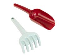Theo Klein 7691 Pelle Creuse et râteau à Sable | Set Multicolore pour bac à Sable | avec Pelle Creuse et râteau à Sable| Jouet pour Enfants à partir de 18 Mois