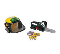 Theo Klein Set bûcheron Bosch 8197 - tronçonneuse électronique, casque et gants - Dès 3 ans