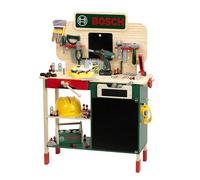 Theo Klein 8734 établi en Bois Bosch I Établi Robuste pour Enfants, réglable en Hauteur I Perceuse électrique sans Fil, Outils avec Effets Lumineux et sonores I Jouet pour Enfants à partir de 3 Ans